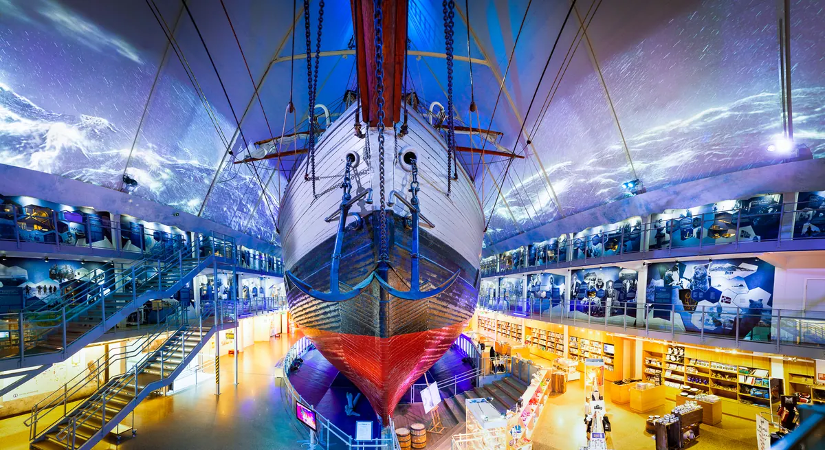 The Fram Museum in Oslo holds the polar ship that took Nansen and Amundsen to the ice